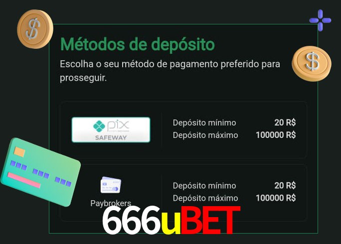 O cassino 666ubet oferece uma grande variedade de métodos de pagamento